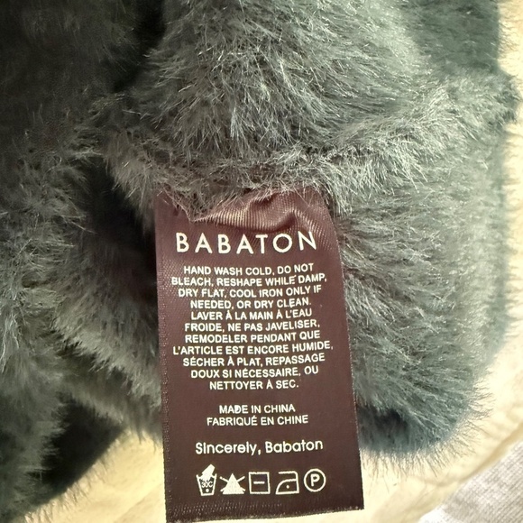 Babaton | M Dark Green Fuzzy Midi Dress – Faux Fur Feel - Picture 7 of 8